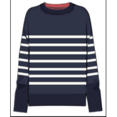 525 America 525 Hazel Striped Crew Neck Pullover