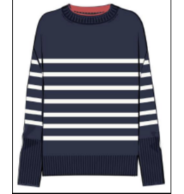 525 America Hazel Striped Crew Neck Pullover