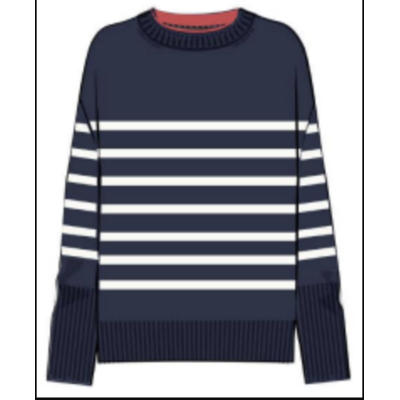 525 America Hazel Striped Crew Neck Pullover
