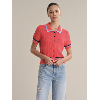 525 America Amy Pointelle Stitch Cardigan