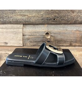 All Black Square Cut Slide