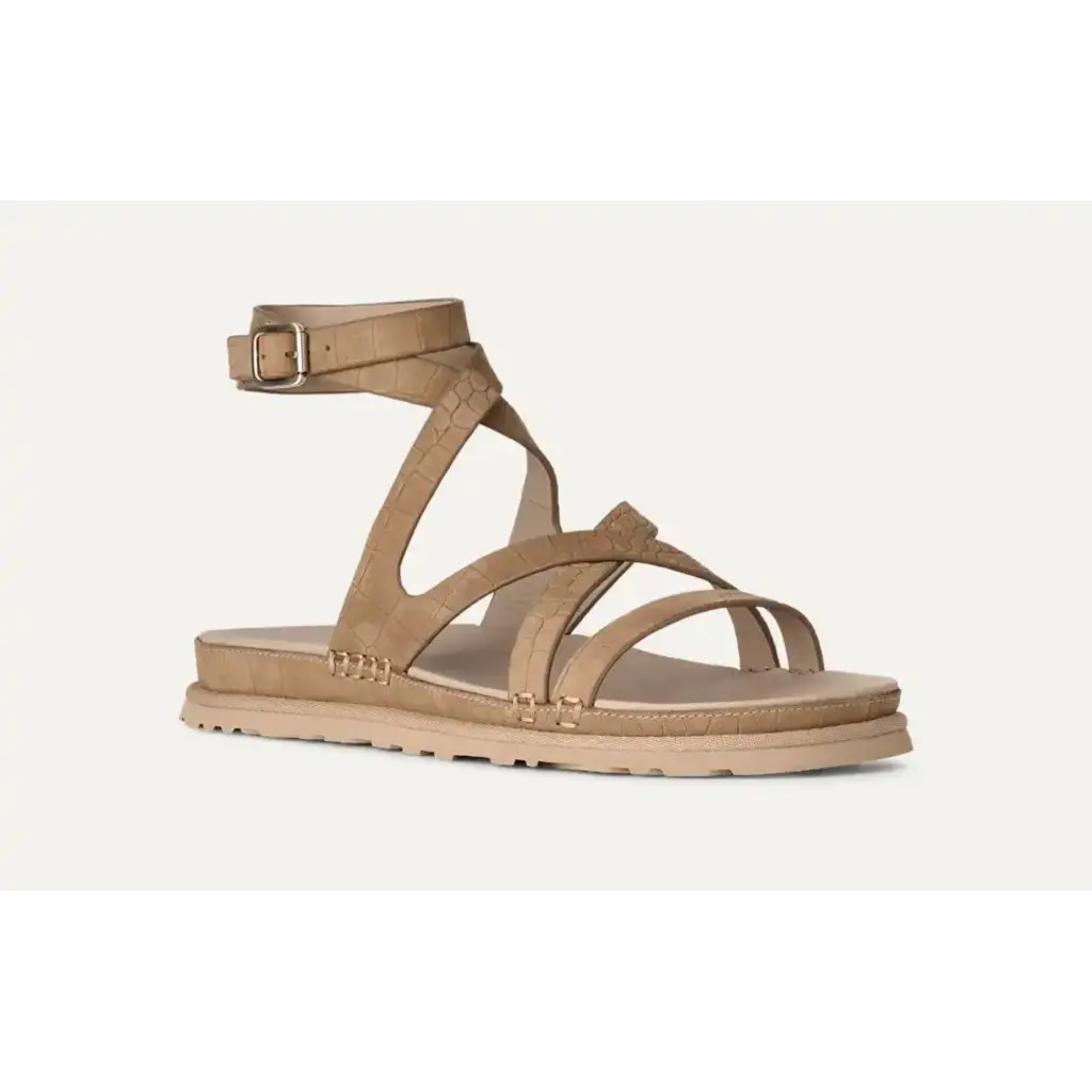 Ugg Ugg Goldengaze Embossed Ankle Wrap Sandal