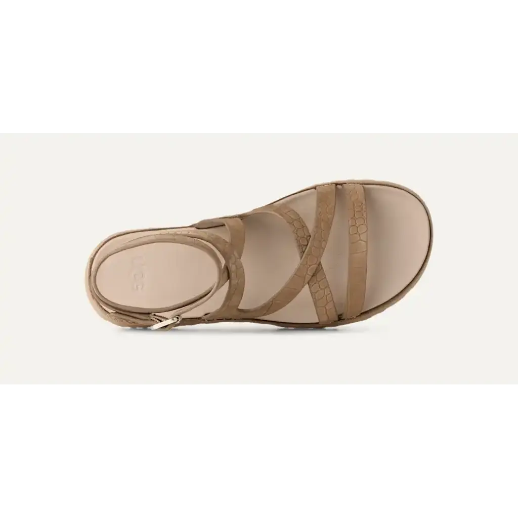 Ugg Ugg Goldengaze Embossed Ankle Wrap Sandal