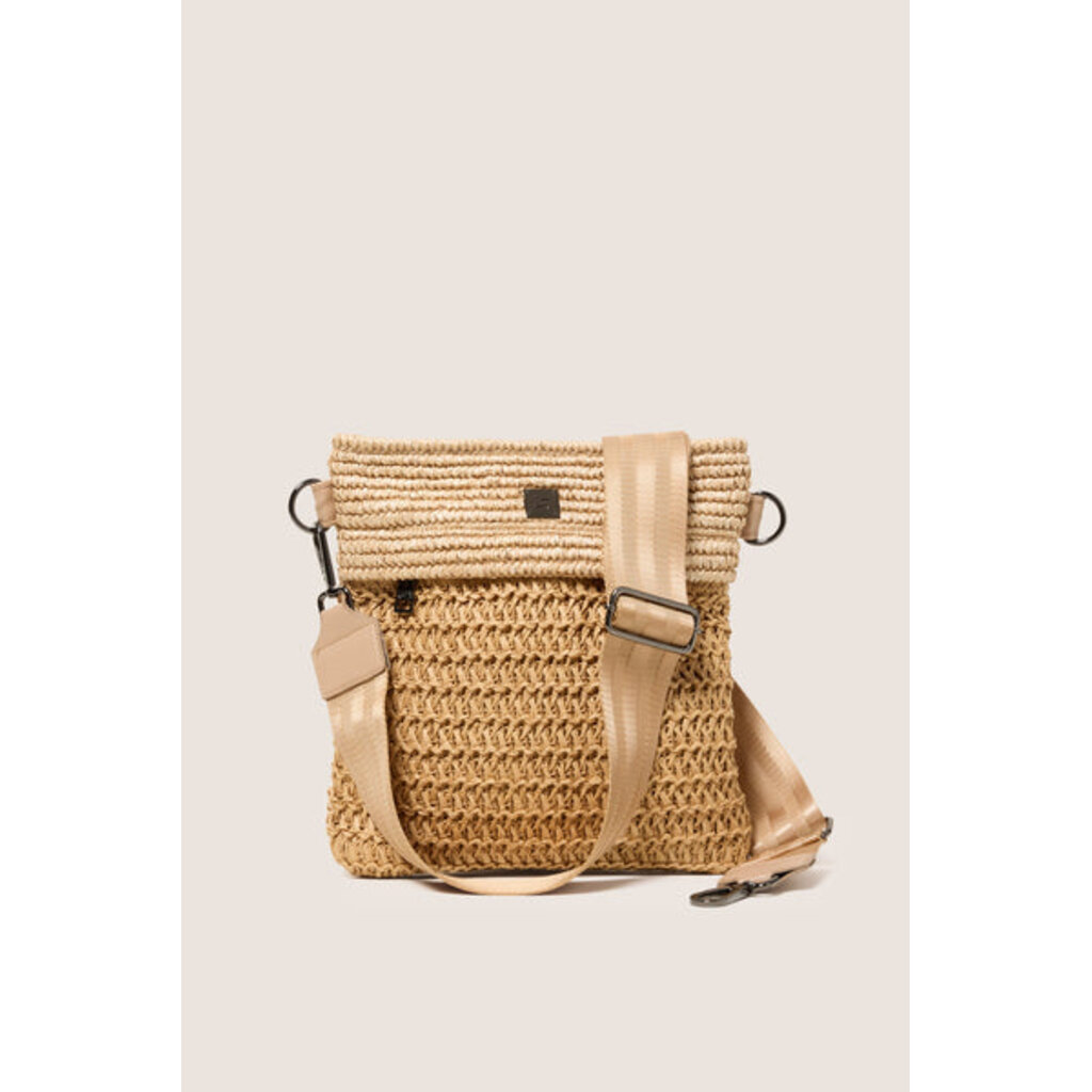 Think Royln Think Royln Outlaw Open Weave Colorblock Raffia Crossbody