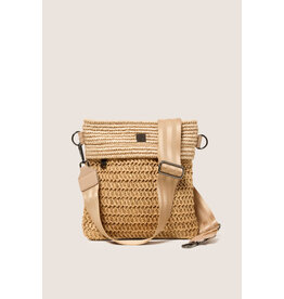 Think Royln Outlaw Open Weave Colorblock Raffia Crossbody
