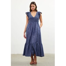 Skies Are Blue Skies Are Blue Smocked Bodice Tiered Dress