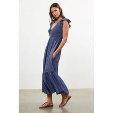 Skies Are Blue Skies Are Blue Smocked Bodice Tiered Dress