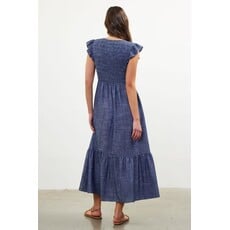 Skies Are Blue Skies Are Blue Smocked Bodice Tiered Dress