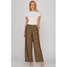 She + Sky She + Sky Woven Polka Dot Print Pants