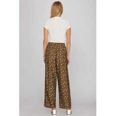 She + Sky She + Sky Woven Polka Dot Print Pants