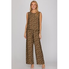 She + Sky She + Sky Woven Polka Dot Print Pants