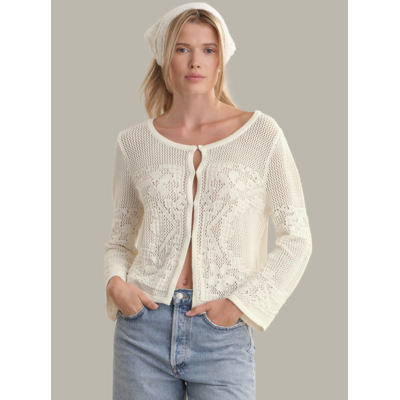 525 America Mesh Stitch Sweater Jacket