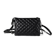 Tapa Tapa Nylon Puffer Quilt Crossbody Bag with Chain Strap