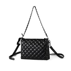 Tapa Tapa Nylon Puffer Quilt Crossbody Bag with Chain Strap