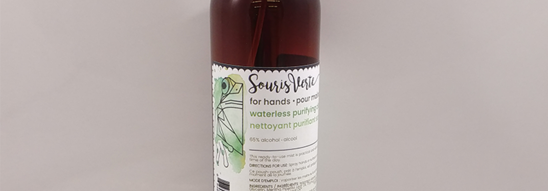 Nettoyant purifiant sans eau antibactérien 70% alcool