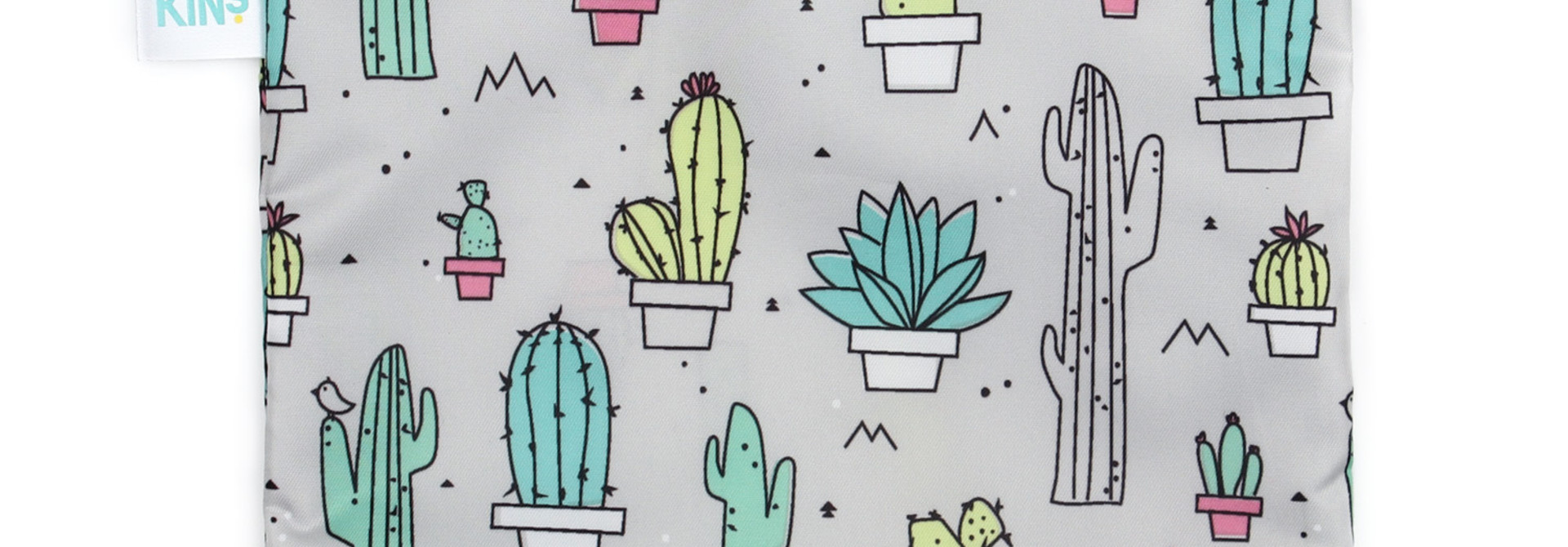 Grand sac à collation réutilisable Cactus