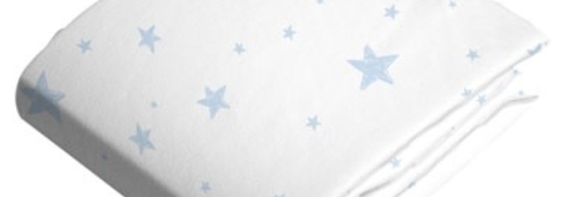 Drap pour poussette ou panier en flanelle - Étoiles bleues