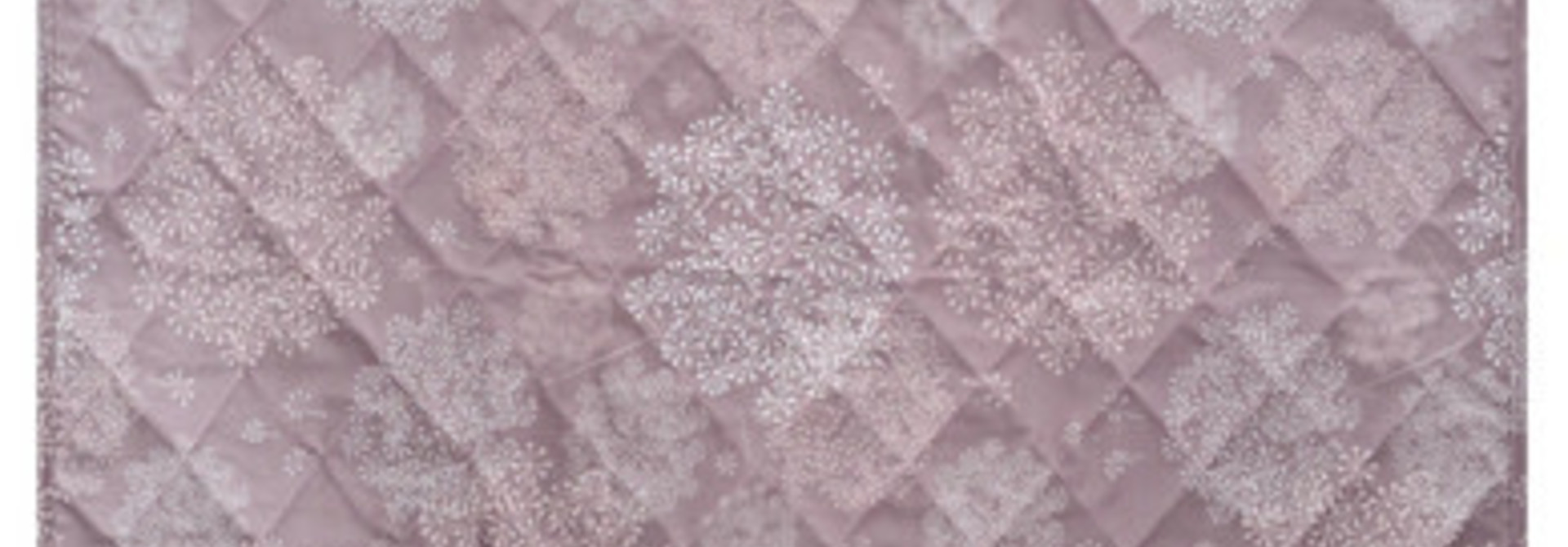 Piqué imperméable en coton - Pissenlits prune