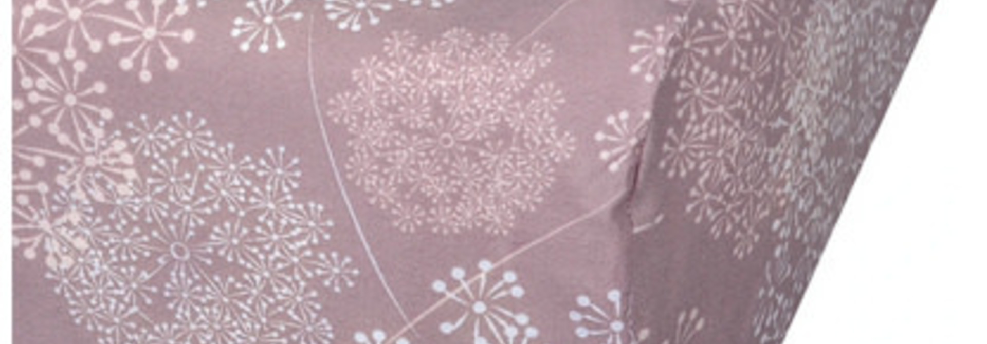 Drap contour coton - Pissenlits prune