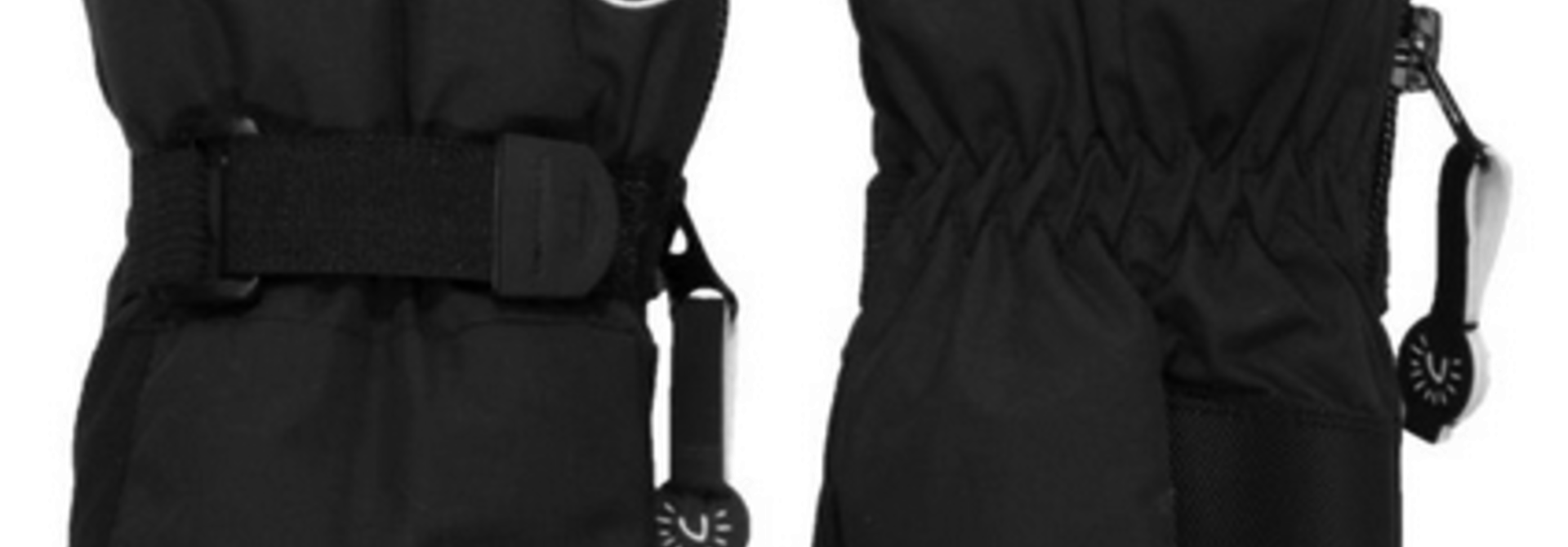 Mitaines avec clip Noir - bébés