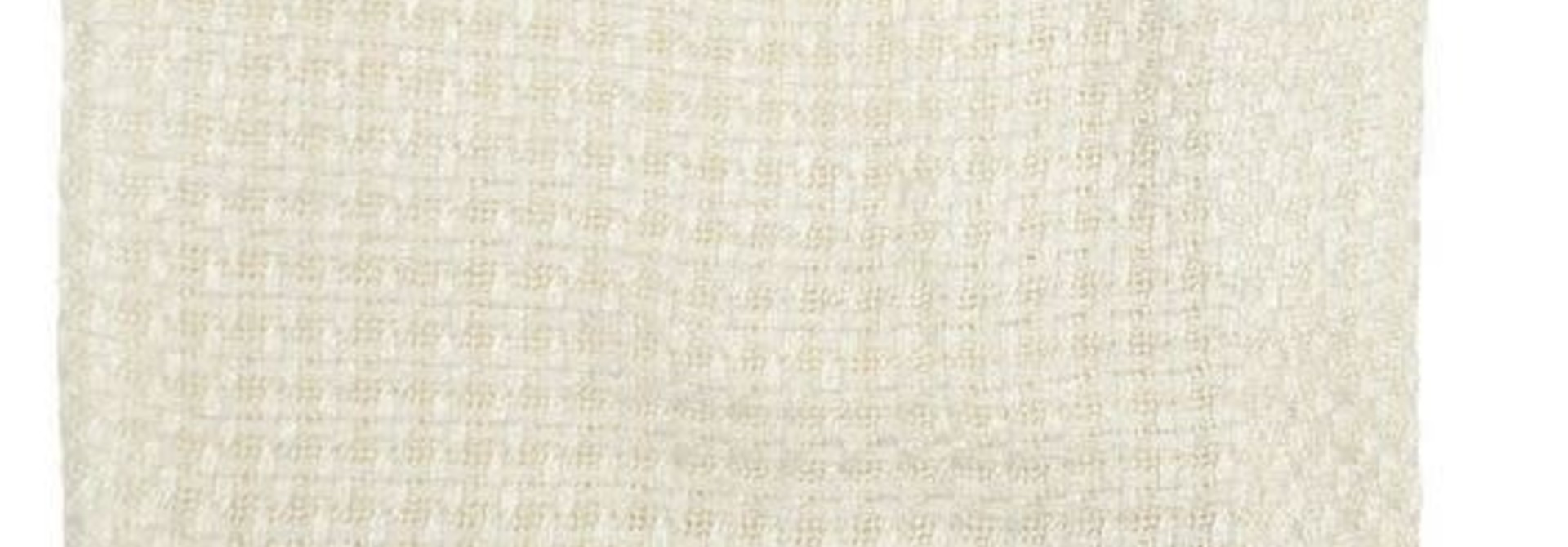 Couverture tricotée bambou - Crème
