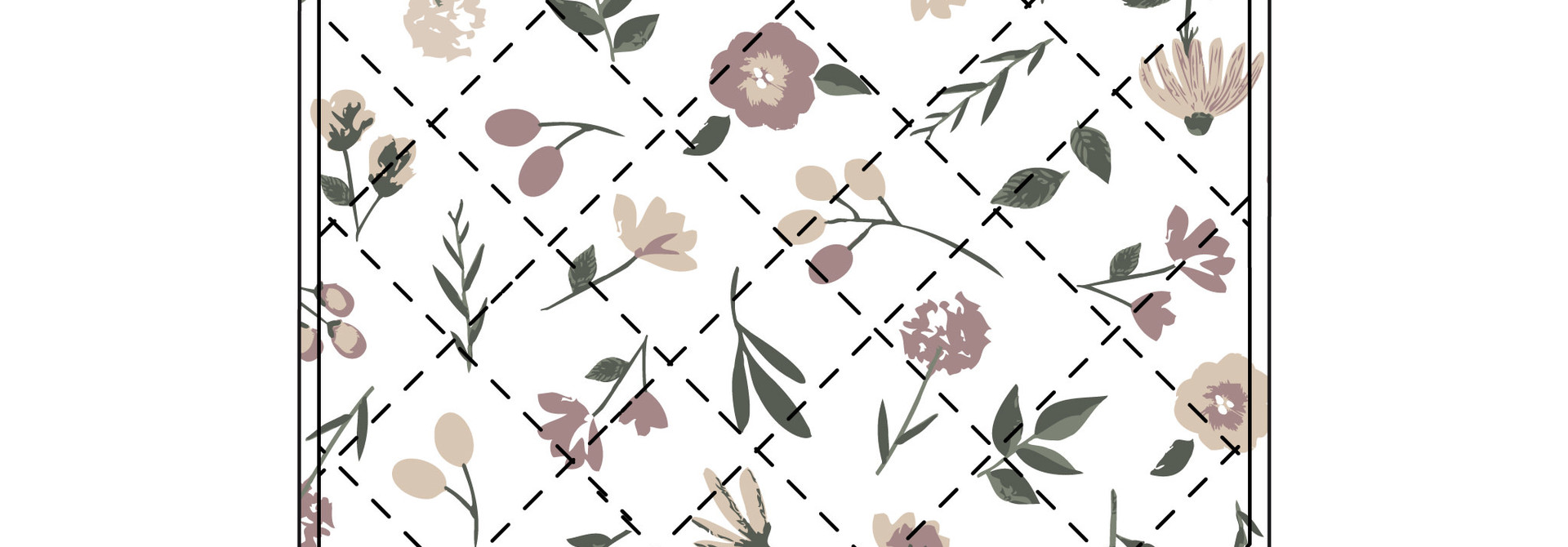 Piqué imperméable en coton - Floral