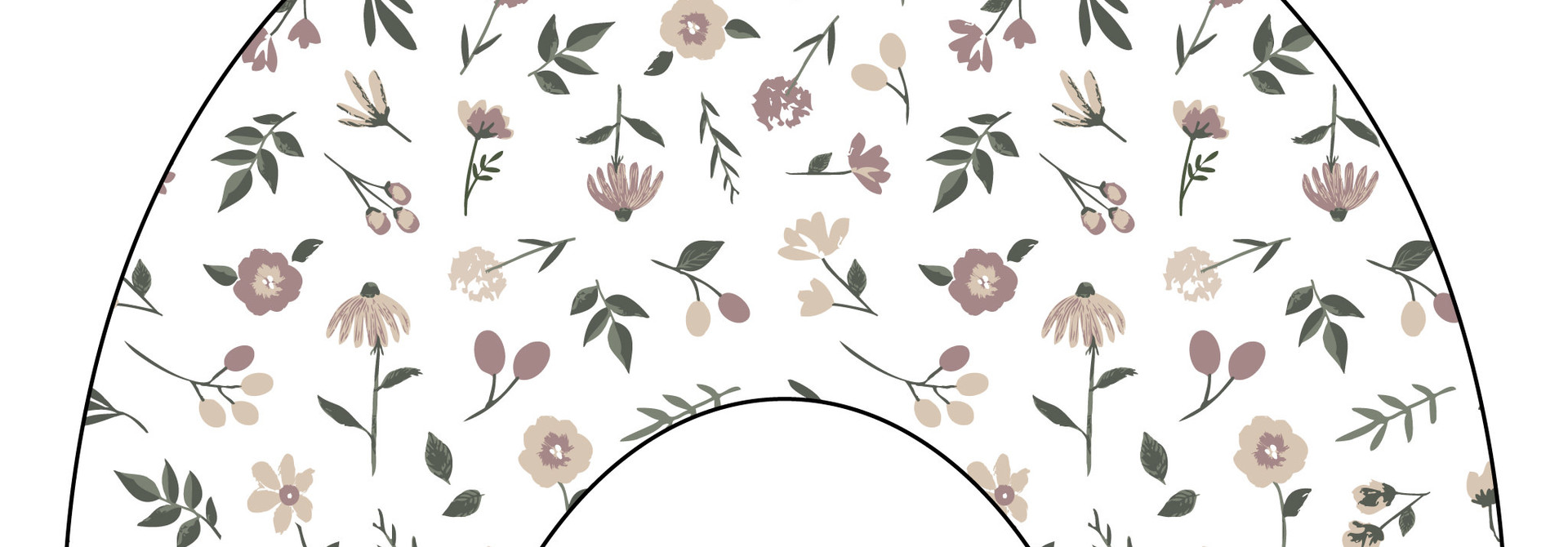 Coussin d'allaitement - Floral