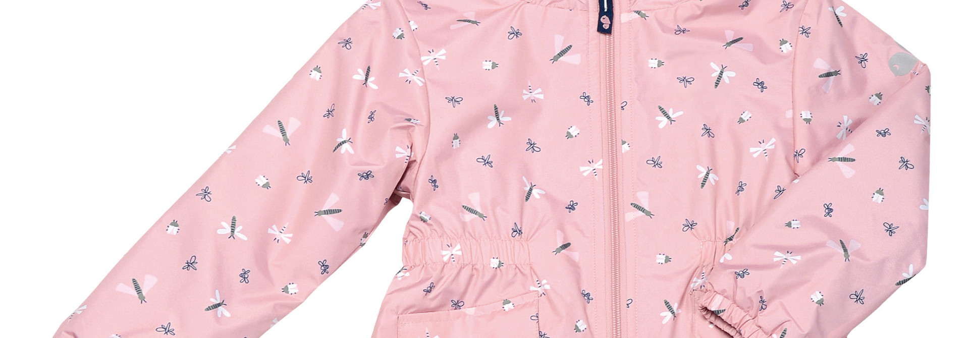 Manteau mi-saison - Libellules Rose