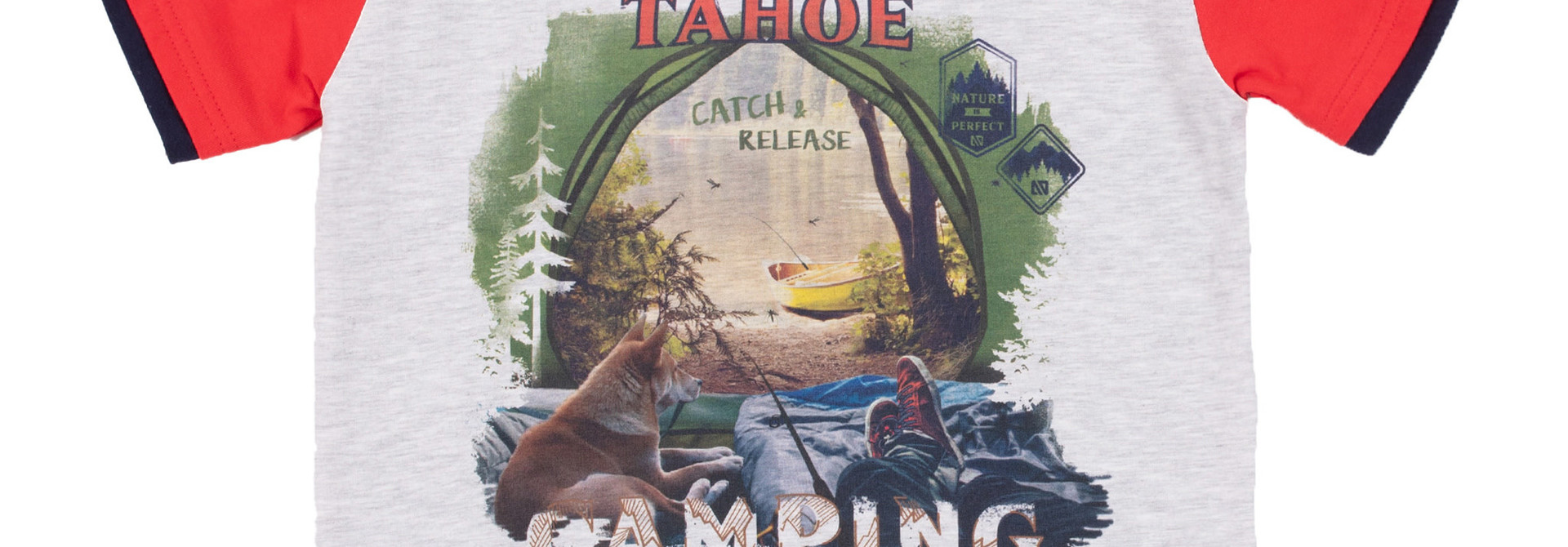 T-Shirt avec imprimé pêche Lâcher prise