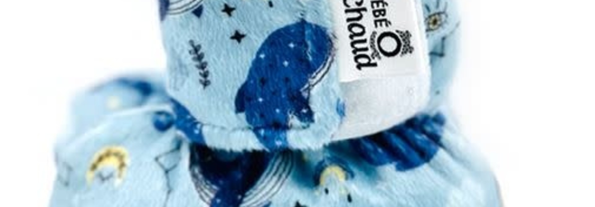 Pantoufles à velcro - Baleine Céleste
