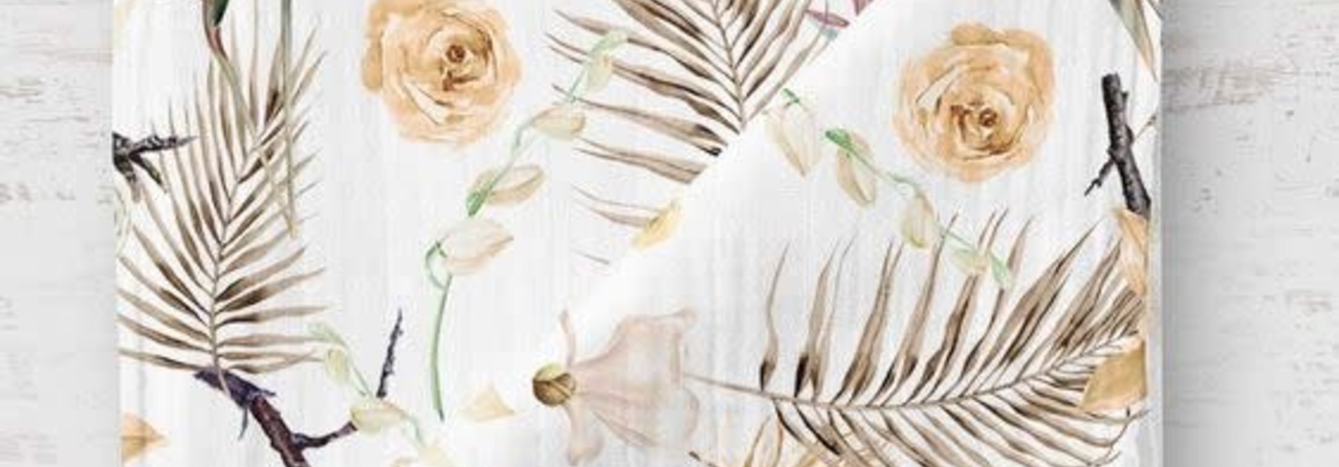 Mousseline en bambou - Fleurs séches