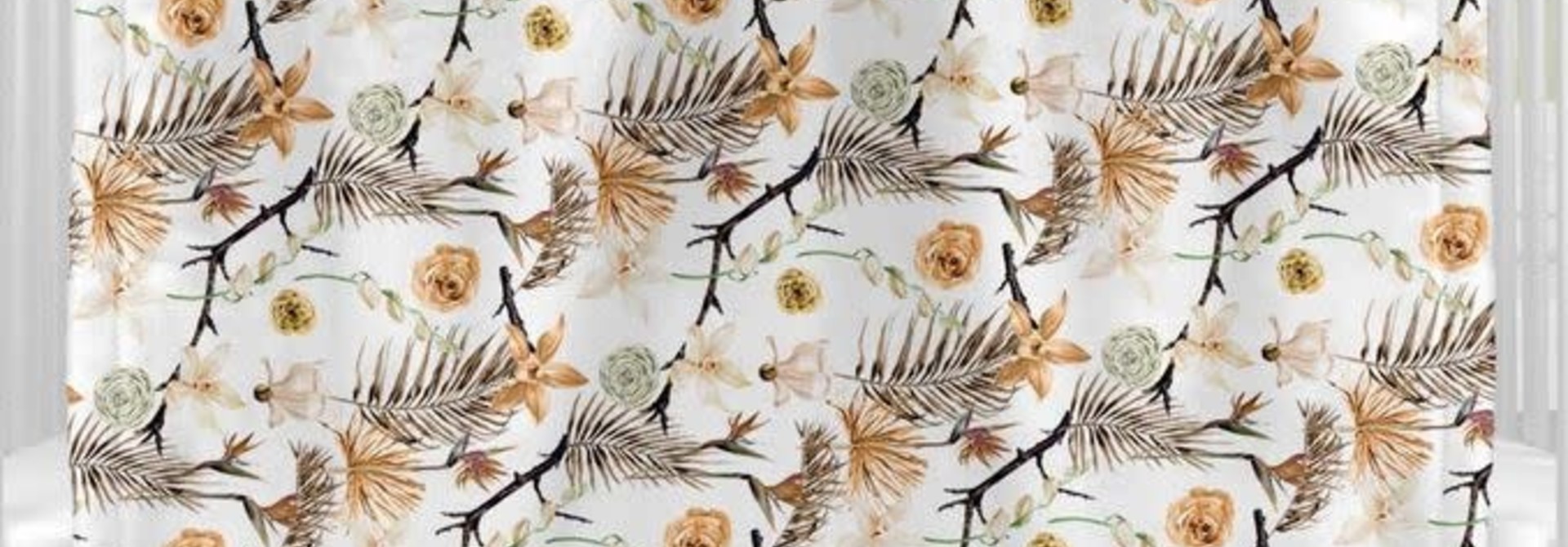 Couverture en Minky - Fleurs séches