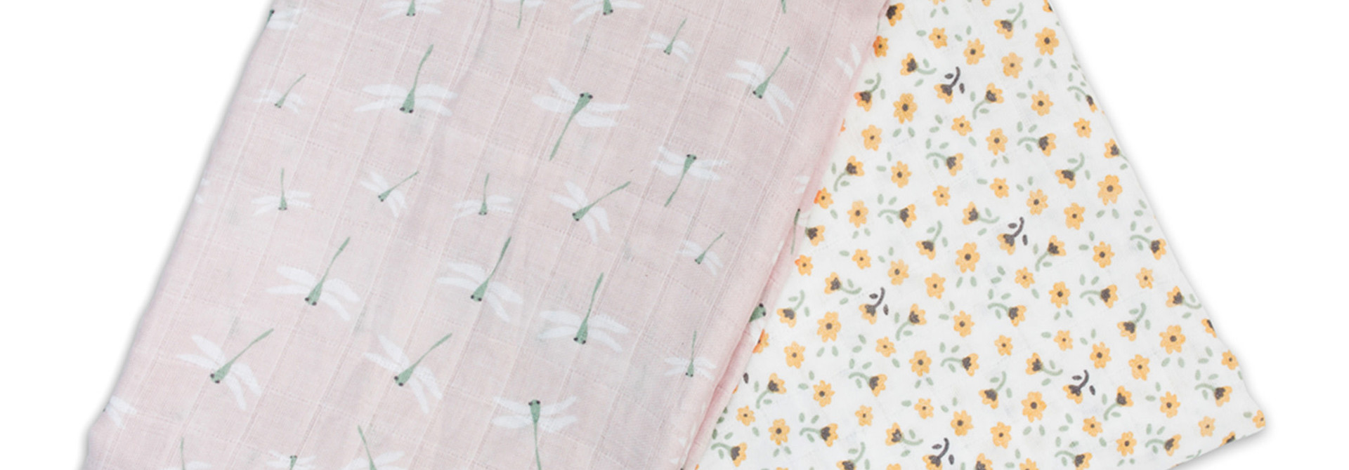 Mousseline de coton(2) - Fleurs/Libellules