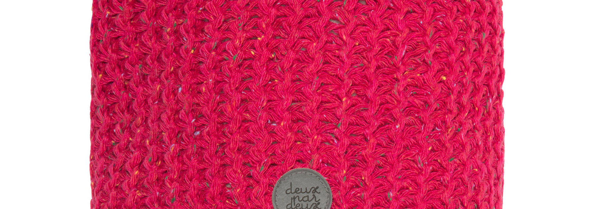 Cache-cou en tricot Fushia