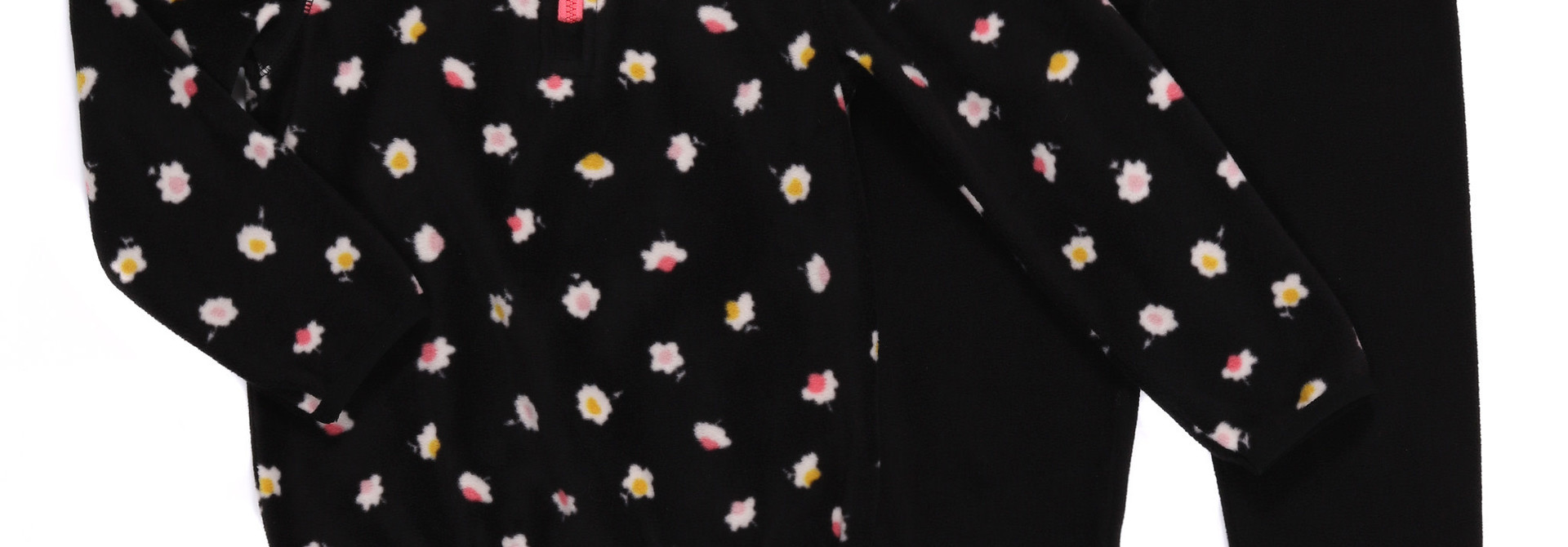 Sous-vêtement en micropolar Noir Fleurs