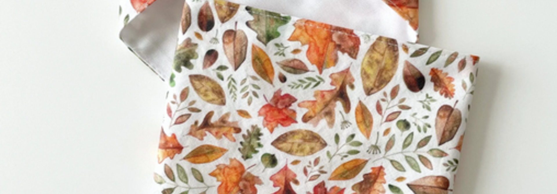 Bavoir de dentition - Feuilles d'Automne beige