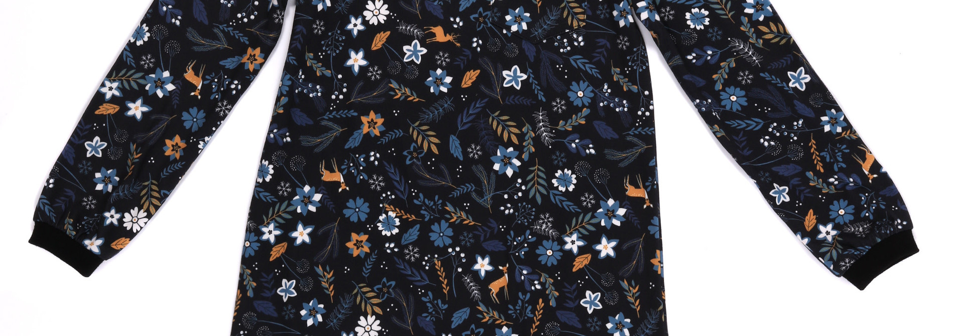 Robe de nuit Chevreuil Fleuris