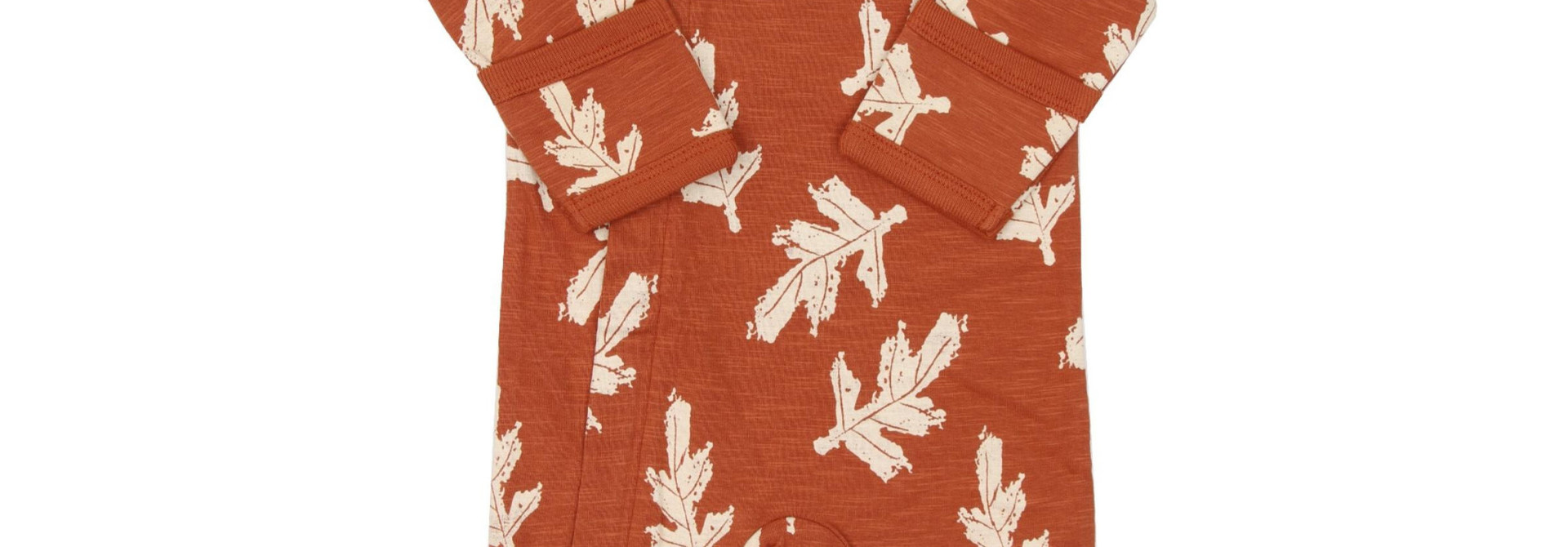 Pyjama Jersey Zipper - Feuilles Ambre