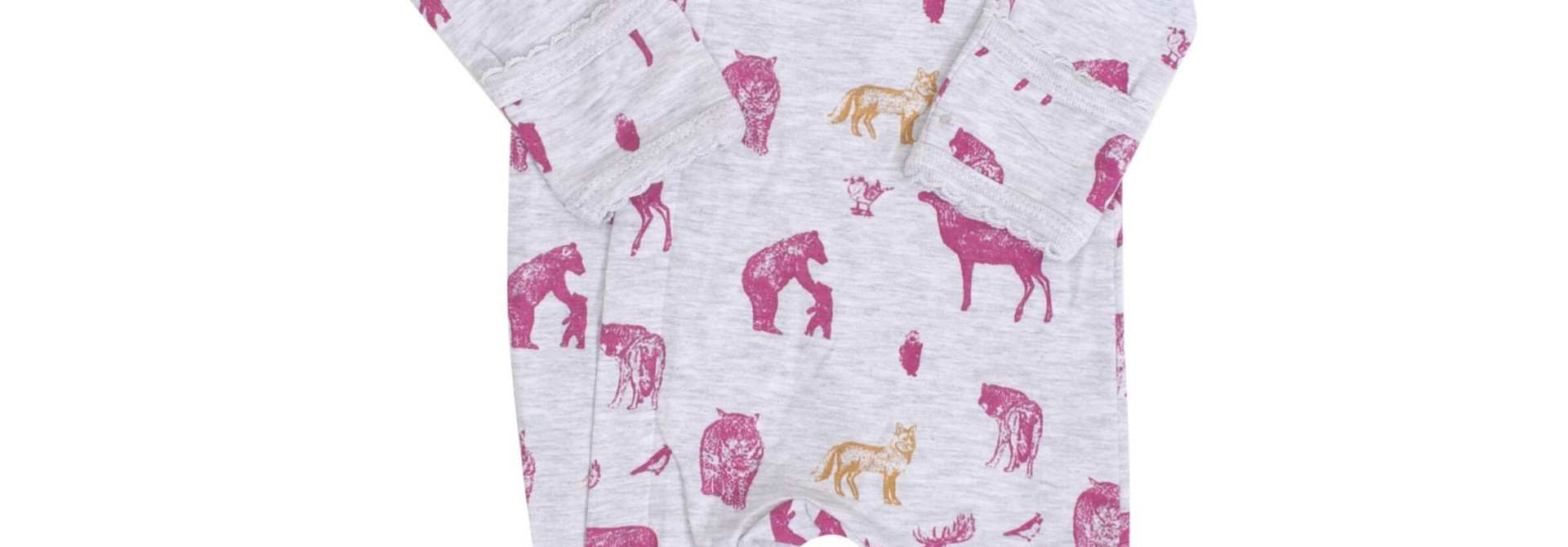Pyjama Jersey Zipper - Animaux Rose
