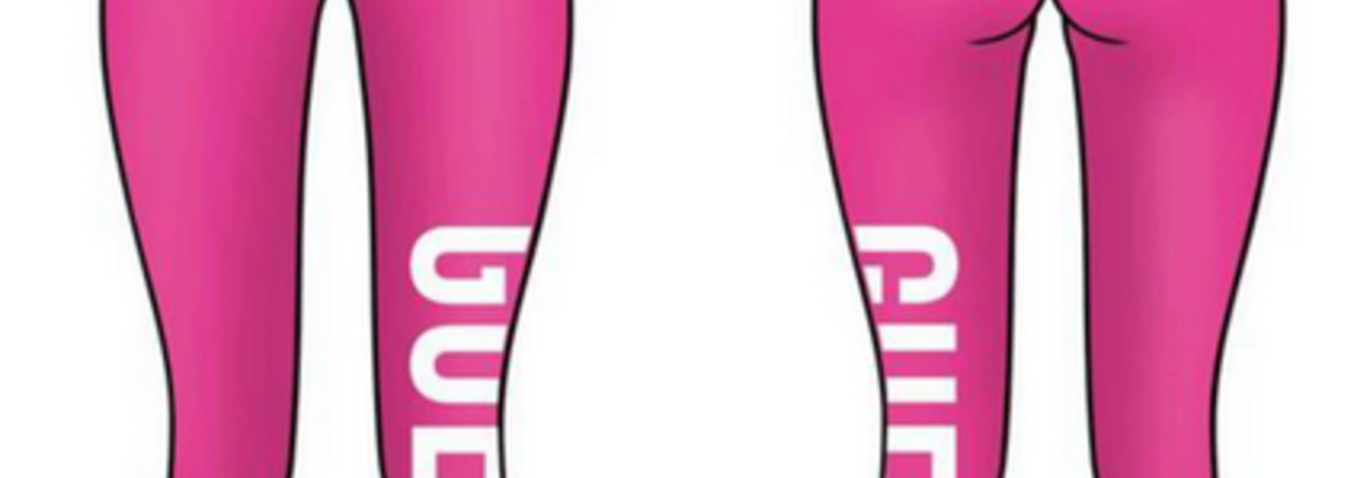 Leggings Blanc sur Rose