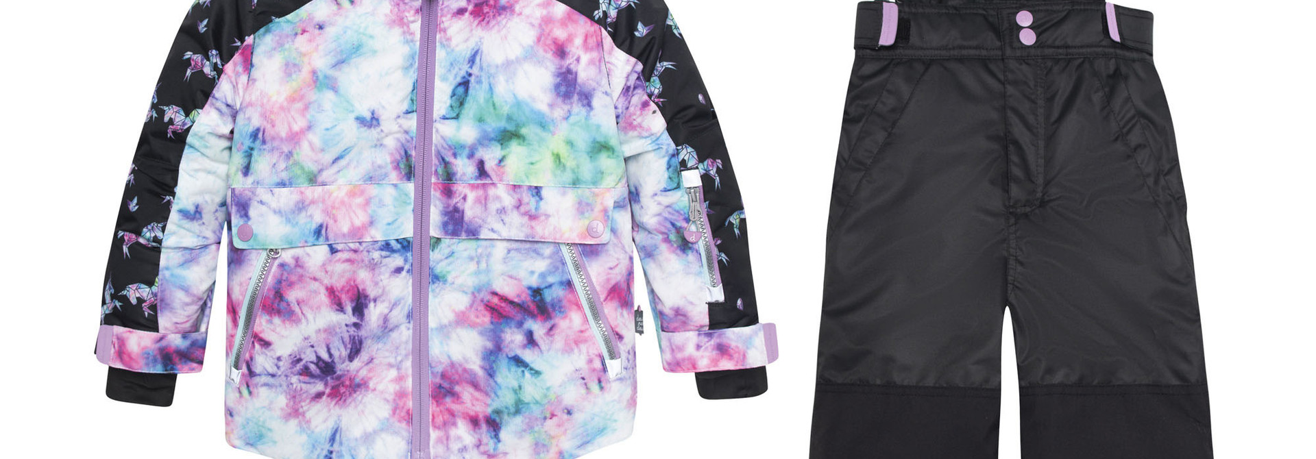 Habit de neige deux pièces TIE DYE - LICORNES