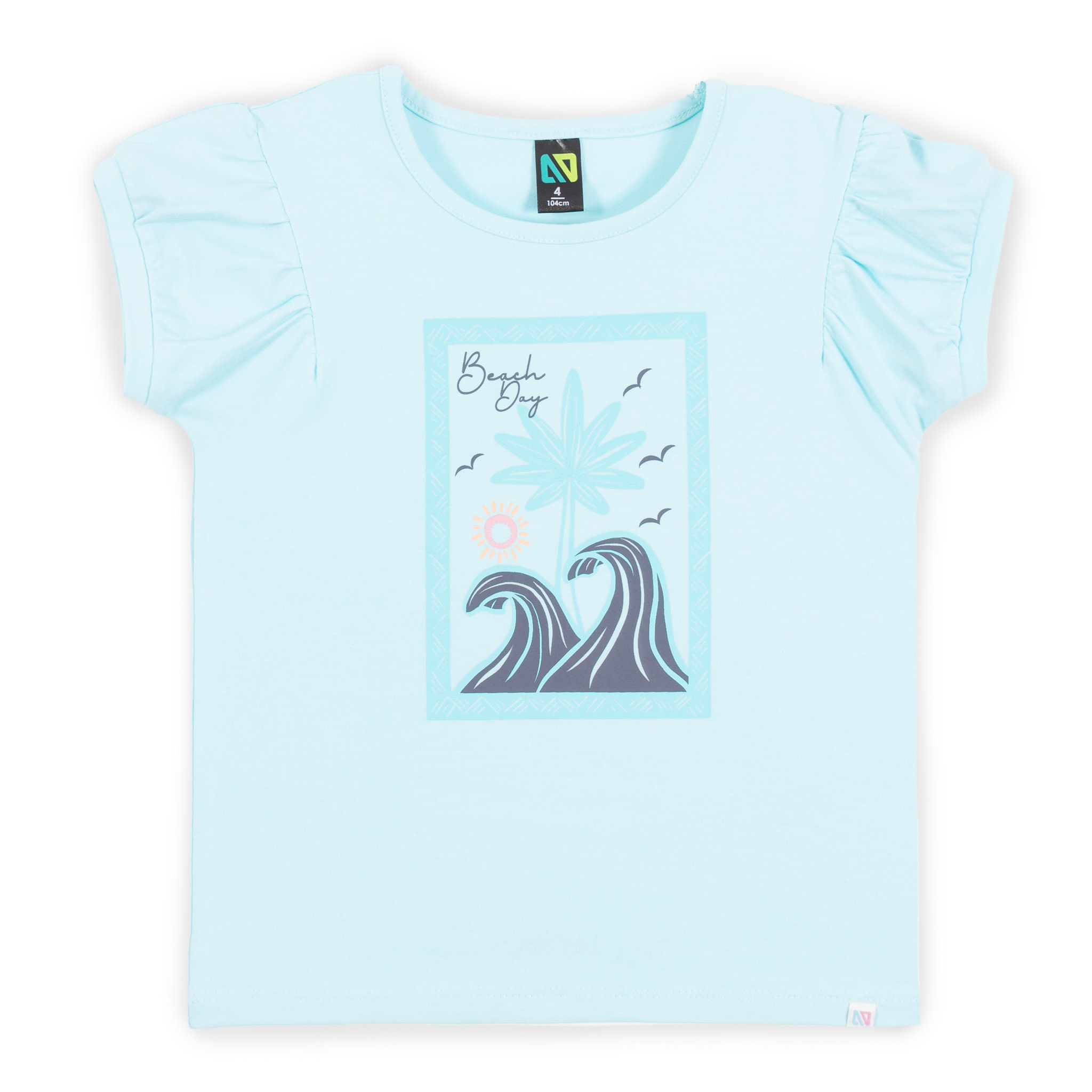 T-shirt Turquoise - VACANCES À LA PLAGE-2