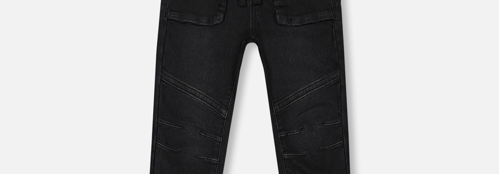 Pantalon jogger en molleton style denim NOIR - B.O.Y.S.