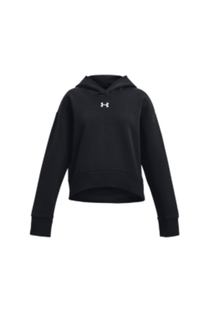 Hoodie CROP RIVAL FLEECE  Noir - UA BASIC