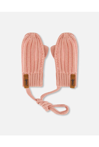 Mitaines en tricot avec corde - ROSE TAN
