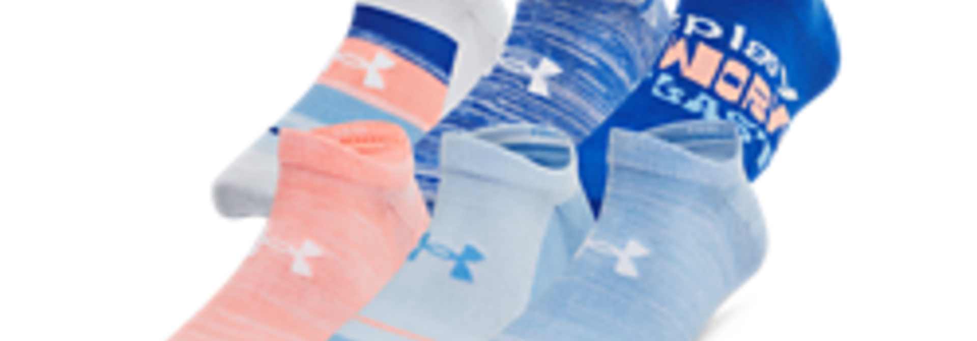 Chaussettes Invisibles Bleu 6pk - UA BASIC