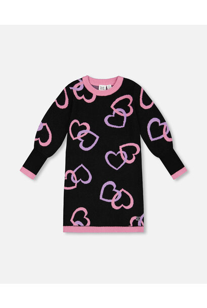 Robe en tricot - ÉTOILES, ARC-EN-CIEL & COEURS