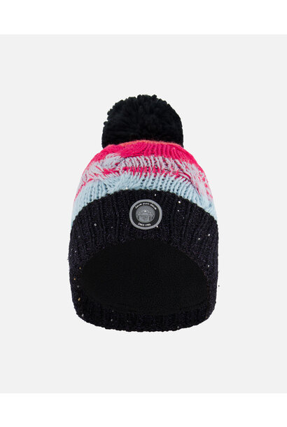Tuque d'hiver en tricot - ROSES EN FOLIE