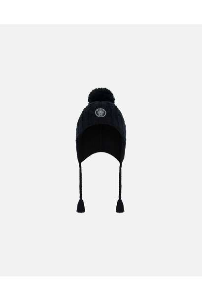Tuque d'hiver péruvienne - NOIR