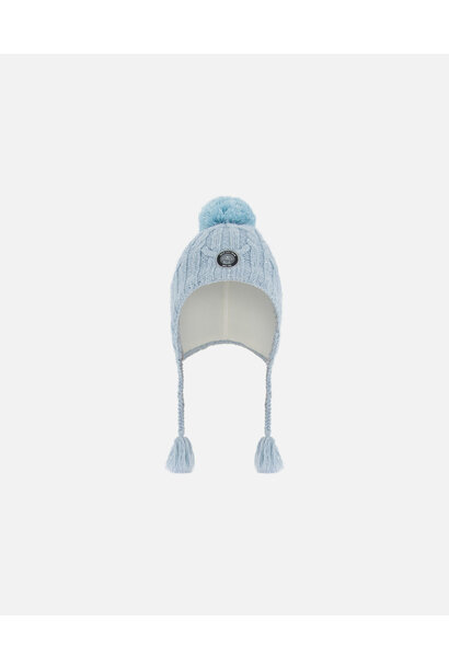 Tuque d'hiver péruvienne - BLEUE